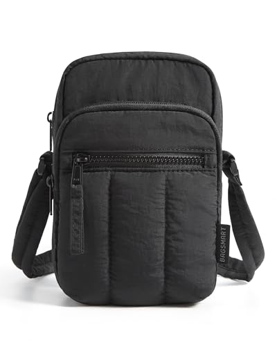 BAGSMART Crossbody Bags for Women, Mini Cell Phone Cross body Purses Travel Wallet with RFID Blocking Card Slots - color: B-black