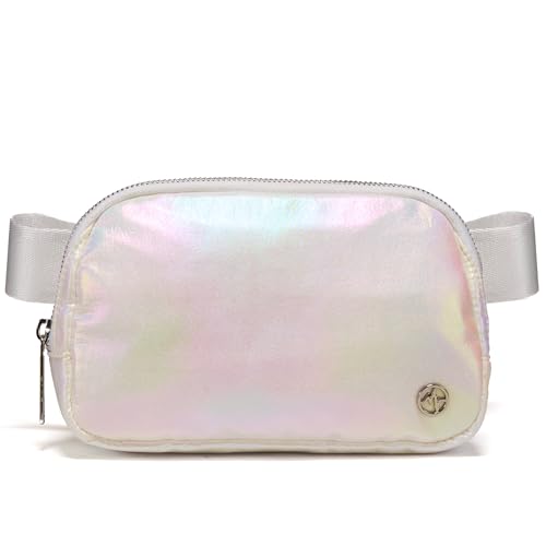 Pander Everywhere Belt Bag for Women, Fashion Waist Packs, Crossbody Bags with Adjustable Strap (Iridescent). - color: Iridescent
