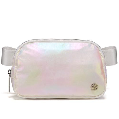 Pander Everywhere Belt Bag for Women, Fashion Waist Packs, Crossbody Bags with Adjustable Strap (Iridescent). - color: Iridescent