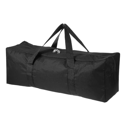 Storage Duffle Bag, Zippered Sport Camping Equipment Storage Waterproof Foldable Luggage Bag Gear with Padded Handles 23 in & Black -Fit for (Outdoor/Travel/Tent/Fishing Tripod) - color: Black, size: 23 Inch