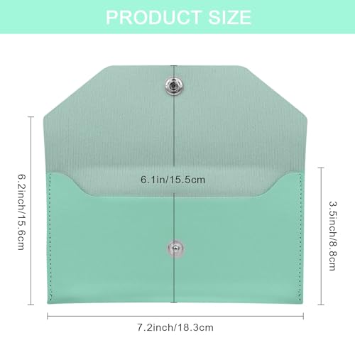 Pu Leather Cash Envelope Wallet - Reusable Cash Stuffing Wallet for Men and Women -Green - color: green
