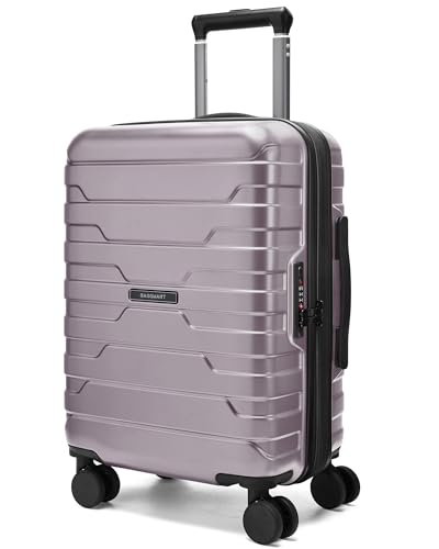 BAGSMART Carry On Luggage 22x14x9 Airline Approved with Spinner Wheels,Lightweight 20 Inch Luggage with TSA Lock,Expandable Hard Shell Carry On Suitcases for Men Women,Rose Purple - color: Rose Purple