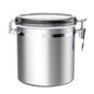 ENLOY 165oz Stainless Steel Airtight Canister for Kitchen, Large Flour Coffee Bean Tea Cereal Sugar Cookie Metal Food Storage Canisters with Clear Lid and Sturdy Locking Clamp (7.7 * 7.7 * 8.4in) - size: Large