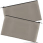 2 Pieces Money Bags with Zipper, 11x6.1 inch Money Pouch, Bank Bag, Cash Bag, Check Wallet, Cosmetics(Gray) - color: Grey, size: 2 Pieces