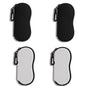 Hion Sunglasses Soft Case Ultra Light Neoprene Zipper Eyeglass Case With Belt Clip - color: 4pcs-2pcs Black+2pcs Grey