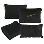 Airplane Travel Blanket with Pillow,300 GSM Soft Fleece Compact Blanket with Carry Bag,Lightweight Travel Blanket for Flights,Black - color: Black