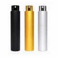 Travel Perfume Bottle Refillable 10ml 3-Pack Twist Up Cologne Atomizer - color: Black,gold,silver
