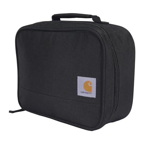 Carhartt Insulated Lunch Cooler For Men and Women, Fully Insulated Lunch Pale for Everyday Use, 4 Can (Black) - color: 4 Can (Black)