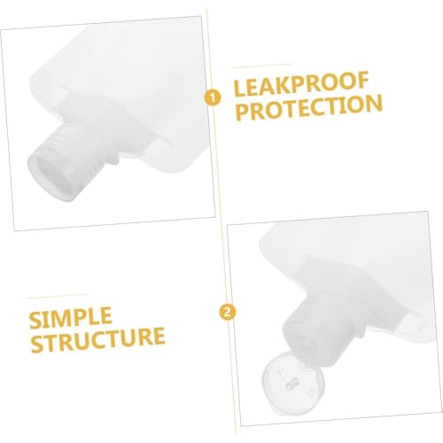 5Pcs Travel Size Refillable Squeeze Pouches, 30ml Clear Toiletry Containers, Portable Packing Bags
