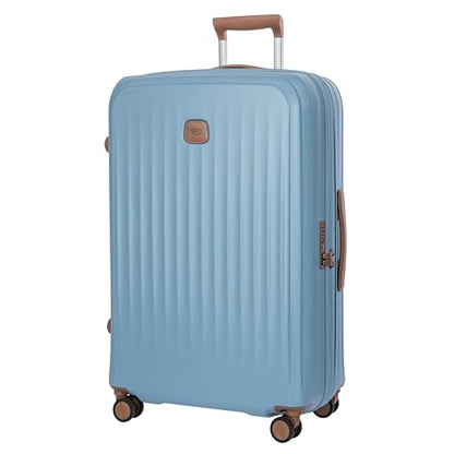 Bric's Taormina Ultra-Light Checked Luggage – Expandable Hard Shell Suitcase with TSA Lock, Anti-Tamper Zippers & 360 Spinner Mobility Wheels - 30 Inch, Sky Blue - color: Sky Blue, size: Checked-Large