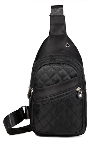 AOSTIHOT Crossbody Small Sling Backpack Sling Bag for Women, Chest Bag Daypack Crossbody for Travel Sport Running Hiking Dark Black - color: Dark Black