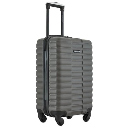 Travelers Club 22-Inch Gilroy Rolling Hardside Carry-On Luggage, Dark Dull Gray - color: Dark Dull Gray, size: 22-Inch
