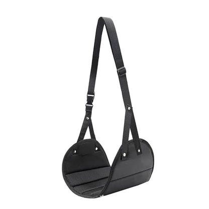 Airplane Travel Footrest Hammock, Airplane Foot Hammock to Relax Your Feet, Comfy Feet Hanger Plane Footrest for Long Trip, Feet Hammocks for Plane, Long Flight Foot Rest,Travel Essentials - color: Black