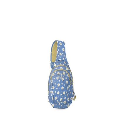 Osprey Daylite Shoulder Sling Bag - Crossbody Backpack for Everyday Carry, Festivals, and Travel - color: Daisy Print-sevres Blue