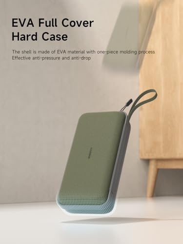 Hagibis Electronics Organizer Travel Case Cable Organizer Bag Pouch Portable Waterproof Carry Case for Cable, Charger,Power Bank, SD Card, Mouse, USB Flash Disk (DPB03 Green)
