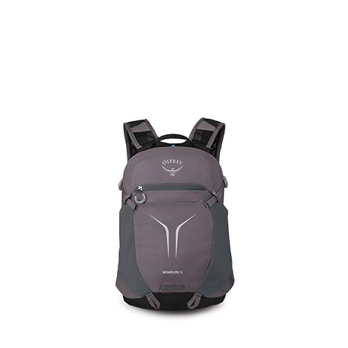 Osprey Sportlite 15L Lightweight Hiking Backpack for Men and Women - Everyday Hiking Bag - Travel Daypack, Graphite Purple - color: Graphite Purple, style: 15l