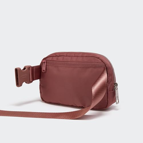 Pander Everywhere Belt Bag for Women, Fashion Waist Packs, Crossbody Bags with Adjustable Strap (Mauve). - color: Mauve
