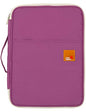 Document A4 Bag Case Waterproof Organizer Portfolio Office Travel Zipper Multi-Function Pouch - color: 01-purple