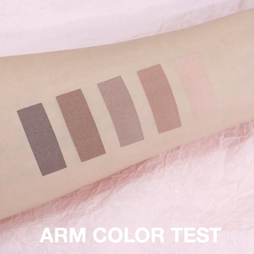 Matte Eyeshadow Palette, Cool Taupe Grey Brown Eye Shadow, Ash Brown Charcoal Eyeshadow, Soft Blendable Smokey Makeup, Long Lasting Waterproof Eyeshadow for Daily Office Smokey Look, Sombra de Ojos 06 - color: B06