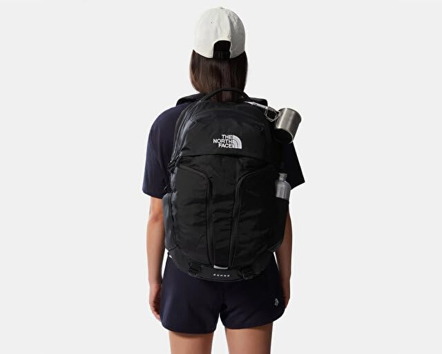THE NORTH FACE Surge Commuter Laptop Backpack | Daypack With Water Repellent Finish, 16" Laptop Sleeve, Reflective Details - color: Tnf Black/Tnf Black, size: One Size
