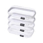 YQBRAO 4-Pack Clear Hard Shell Zipper Case, 1.2mm Ultra-Thick Diaper Bag Organizer Pouches, Rigid Self-Standing Travel Makeup Bags with YKK Zippers, TSA Approved, White - color: White, size: 4 Pack(S)