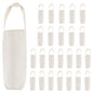 24 Pcs Canvas Wine Bags with Handle, 12 x 7.5 x 5.5 Inch Reusable Washable Wine Carrier Tote Sublimation DIY Blank Bottle Gift Totes Cotton Carrier Wine Bag for Weddings Christmas Birthdays Party