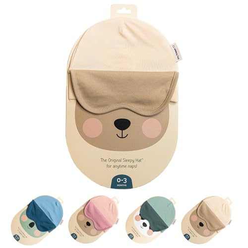 The Original Baby Sleep Mask & Soft Eye Shade – Newborn, Sun Hat & Beanie – Travel & Baby Gifts - color: Yellow, size: 12-18 Months