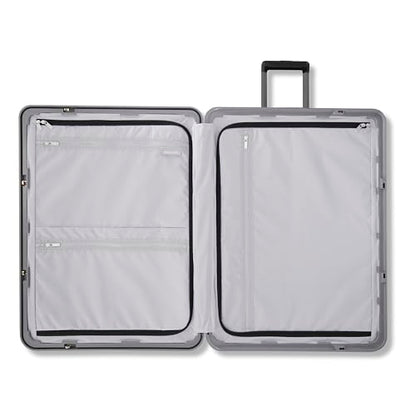 Samsonite Framelock Max Hardside Luggage with Spinner Wheels, Lightweight zipper-less (Asphalt Black, Large Spinner) - color: Black, size: Large Spinner