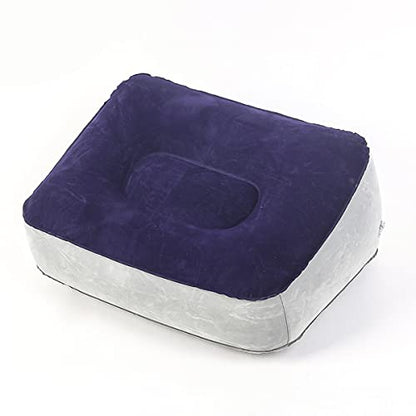 Inflatable Foot Rest Pillow - Air Footrest Cushion for Travel, Office & Home, Perfect Airplane & Car Seat Accessory