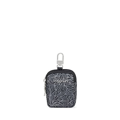 Baggallini womens On the Go Mini Pouch - color: Midnight Blossom Print