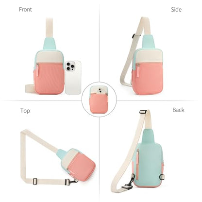 Birthday Gifts for 8 9 10 11 12 Year Old Teens Girls Kids, Fanny Pack Crossbody Bag Sling Belt Bags Purse, Dorm Travel Essentials for Girls Fashion, Preppy Tween Teen Girl Gift Trendy Stuff - color: Beige & Pink
