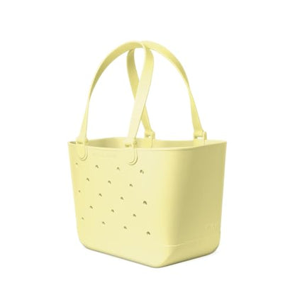 Simple Modern Large Beach Bag | Waterproof Getaway Rubber Tote with Zipper Pocket for Travel, Pool, Boat, Groceries, Sports | Buttercup - color: Buttercup, style: Large