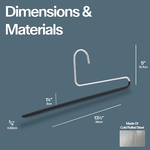 Mawa by Reston Lloyd Non-Slip Space Saving Clothes Hanger with Single Rod for Pants, Style KH35U, Copper,Set of 10 - color: Copper, size: Set of 10