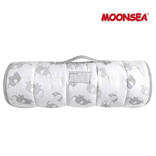 Moonsea Nap Mat for Toddlers Elephant with Pillow Blanket, Lightweight Perfect for Toddlers Preschool, Daycare, Travel Sleeping Bag Boys Girls, 21" x 50" Fit on a Standard Cot - color: elephant
