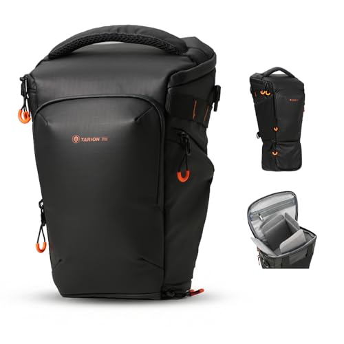 TARION Top Loader Camera Bag - Expandable for DSLR with Attached 70-200mm to 400mm Lens - Waterproof Holster with Shoulder Strap - TriadPack