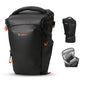 TARION Top Loader Camera Bag - Expandable for DSLR with Attached 70-200mm to 400mm Lens - Waterproof Holster with Shoulder Strap - TriadPack