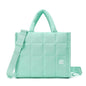 Quilted Crossbody Bags for Women,Puffer Weekender Overnight Bag,Purse Handbag Organizer,Small Tote Bags Shoulder Bag - color: Mint Green