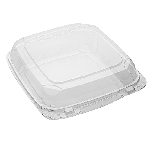 Restaurantware Thermo Tek 45.7 Ounce Clamshell Containers 100 Anti-Fog To Go Food Containers - Freezable Rectangle Clear Plastic Food Packaging Containers Disposable - size: 46 oz