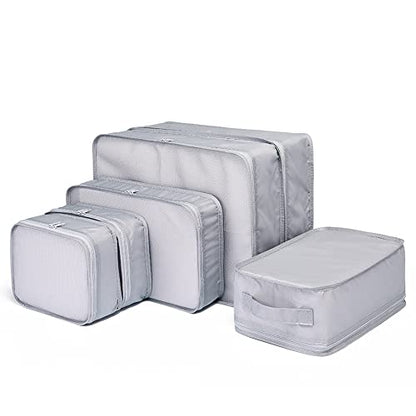 JJ POWER Travel Packing Cubes, Luggage Organizers with Shoe Bag - color: Grey