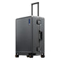 LEVEL8 Zipperless Checked Luggage with Aluminum Frame, Upgraded Medium Hardside Suitcase with Spinner Wheels, Metal Travel Luggage with Double Tsa Locks, 24 Inch, Grey - color: Grey, size: Checked 24 Inch (Upgraded)