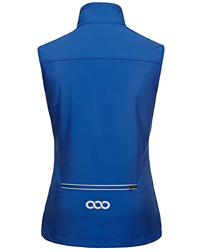 33,000ft Women's Lightweight Running Vest Outerwear with Pockets, Windproof Sleeveless Jacket for Golf Hiking Travel - color: Azure, size: X-Large