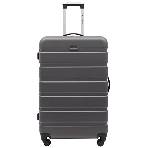 Travelers Club Harper Luggage, Charcoal, 2 Piece Set - color: Charcoal, size: 2-Piece Set (28-Inch & 20-Inch)