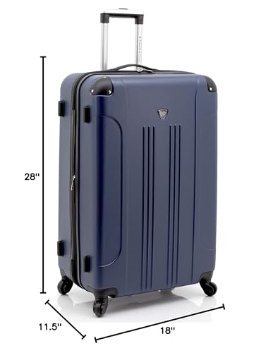 Travelers Club Chicago Hardside Expandable Spinner Luggages, Navy Blue, 5 Piece Set, TCL-77995-410 - color: Navy Blue, size: 5 Piece Set