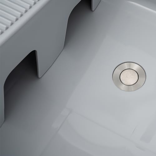 Laundry Sink, Freestanding Plastic Laundry Sink With Washboard Utility Sink Laundry Tub Indoor and Outdoor Utility Sink with Faucet Hoses Drain Kit for Laundry Room Washing Room Garden Garage - color: 31.5*22.05*31.5in -Gray