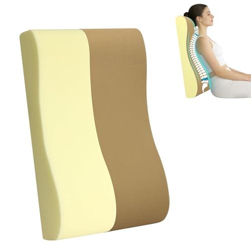 2-in-1 Neck Pillow Lumbar Support Pillow for Recliner Couch & Nursery Glider Chairs- High-Resilient Foam Cushion Ergonomic Back Support for Comfort in Rocking, Feeding, Nursing Brown M - color: Brown, size: Size M for 5.4-5.8ft.