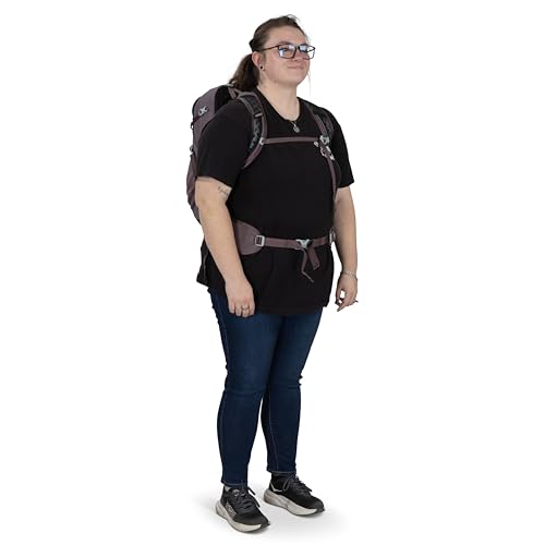 Osprey Sportlite 25L Lightweight Hiking Backpack for Men and Women - Everyday Hiking Bag - Travel Daypack, Extended Fit - color: Graphite Purple, style: 25l - Extended Fit