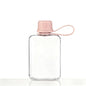 8.2 oz/240 ml Flat Travel Water Bottle, BPA Free Tritan Reusable Plastic Water Bottles Square Plastic Flask Pocket for Camping, Fitness, Outdoor Sports, Fits Purse and Pocket（Pink） - color: Pink