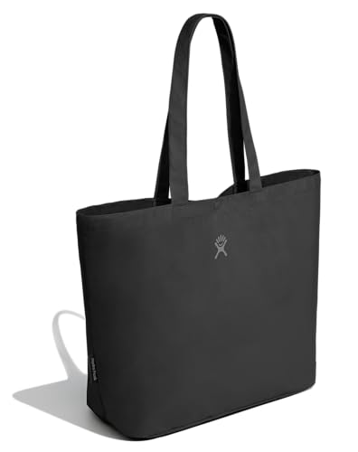 Hydro Flask Tote Bag - Everyday Reusable Travel Bag - Packable for Shopping & Grocery in 20L Black - color: Black