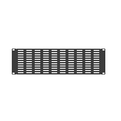 2 Pack of 3U Vented Blank Panel - Metal Rack Mount Filler Panel for 19in Server Rack Cabinet or Enclosure, Black (3U) - size: 3U