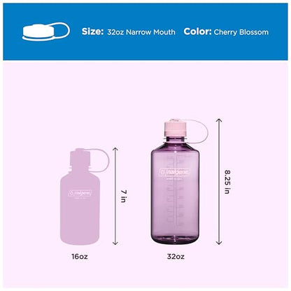 Nalgene 32 oz Narrow Mouth Water Bottle | BPA-Free, Durable & Leak Proof, Lightweight Bottle for Hiking, Gym & Travel, Cherry Blossom - color: Cherry Blossom, size: 32 Ounces